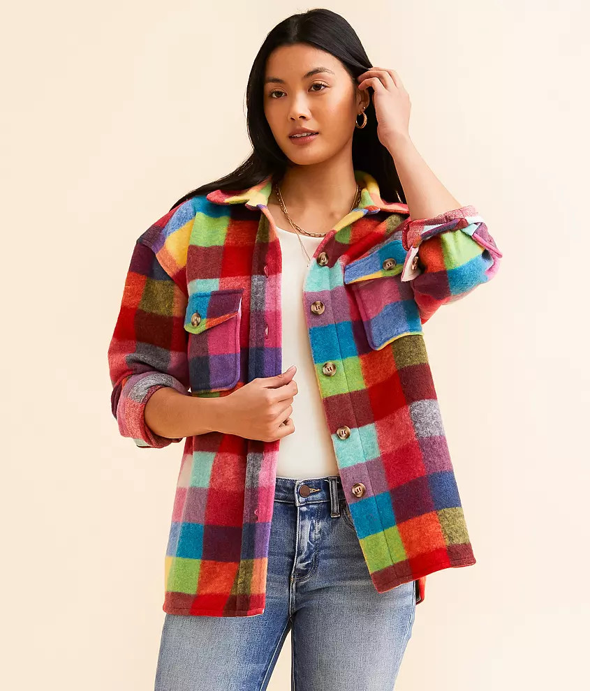 Plaid Fleece Shacket | Buckle