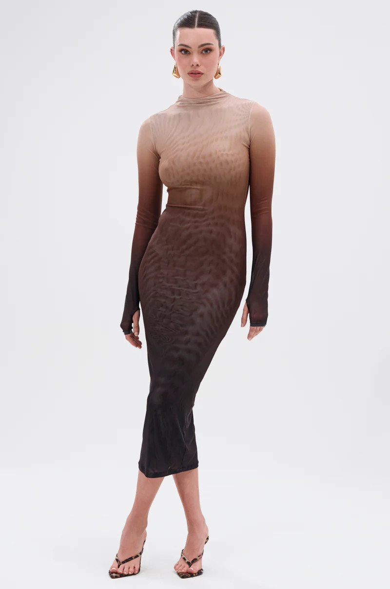 FIFTY SHADES OMBRE MIDI DRESS | AKIRA