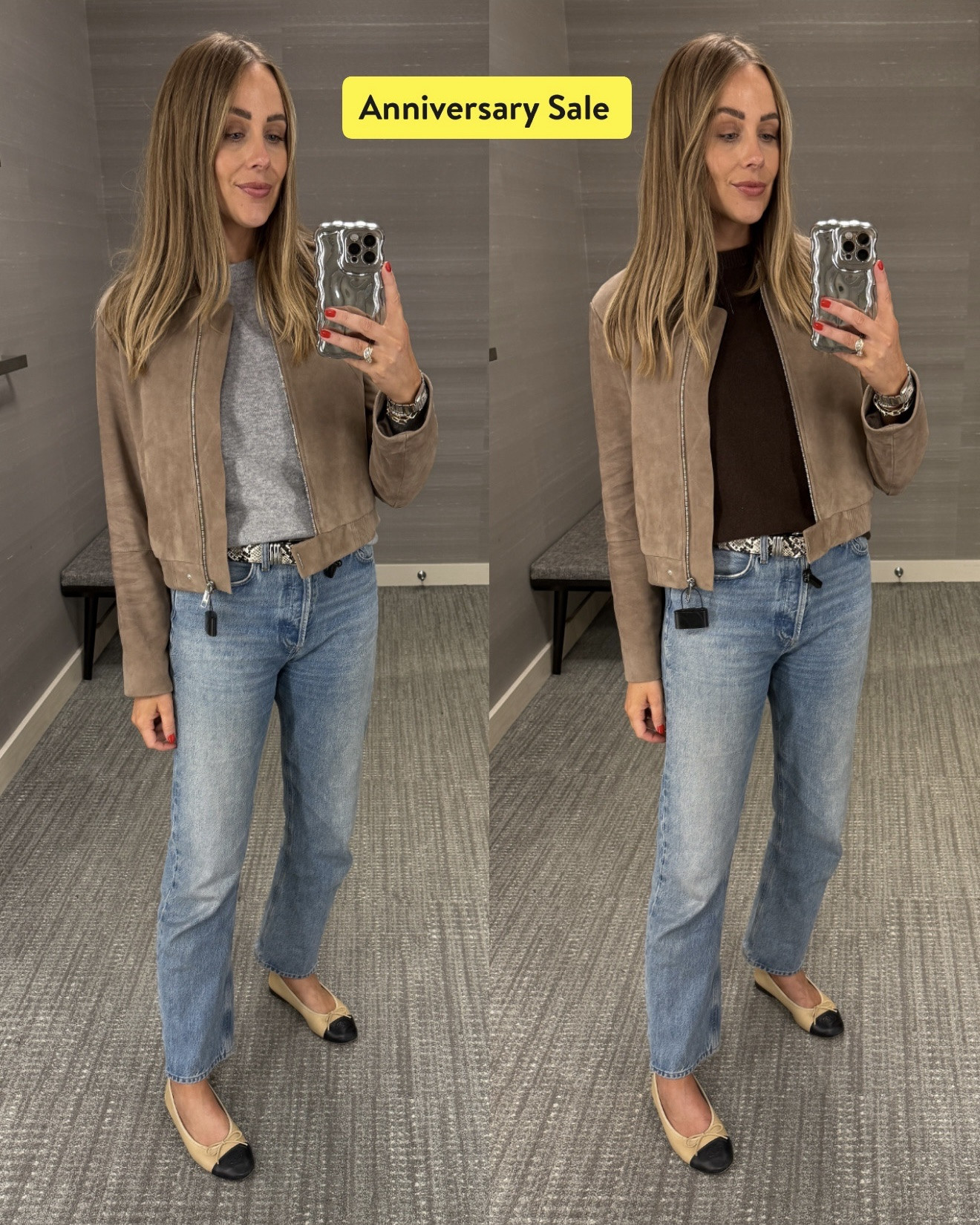 Fashion Jackson NSALE Nordstrom anniversary sale wearing a US 6 in the jacket and small in the sweaters

#LTKOver40 #LTKSaleAlert #LTKootd