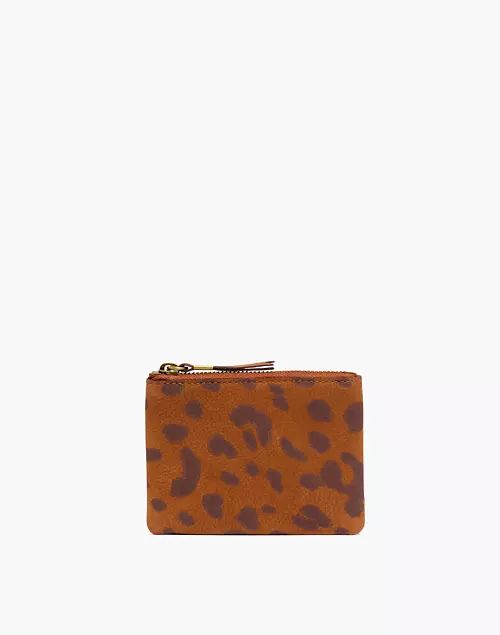 The Nubuck Pocket Pouch Wallet in Leopard Print | Madewell