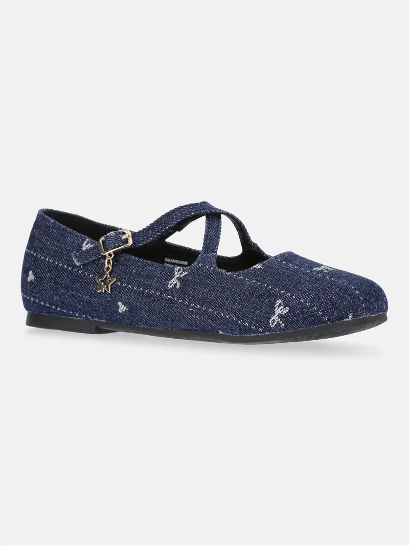 Justice Girls Crisscross Strapped Mary Jane Flats | Walmart (US)