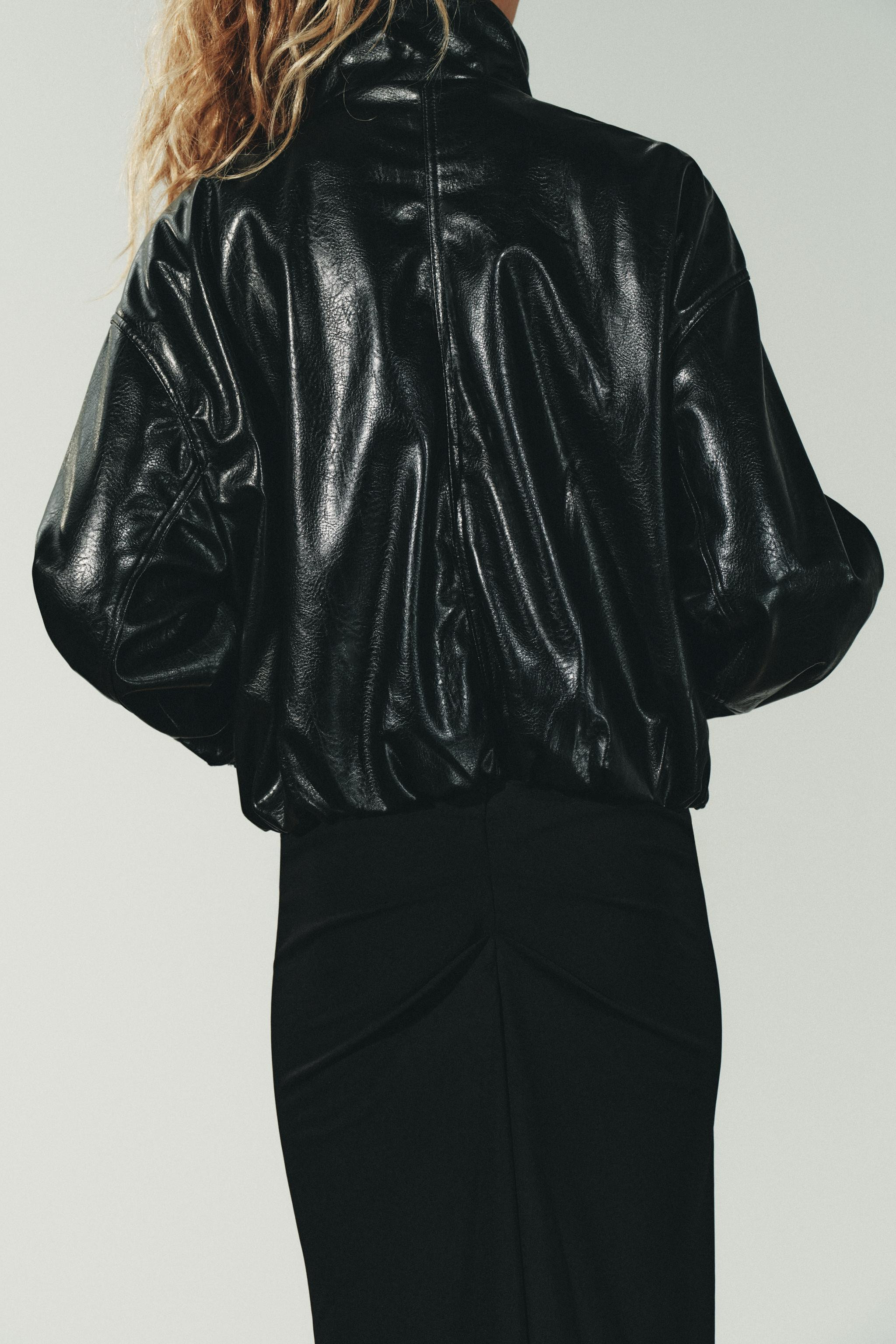 FAUX LEATHER VOLUME JACKET | Zara US