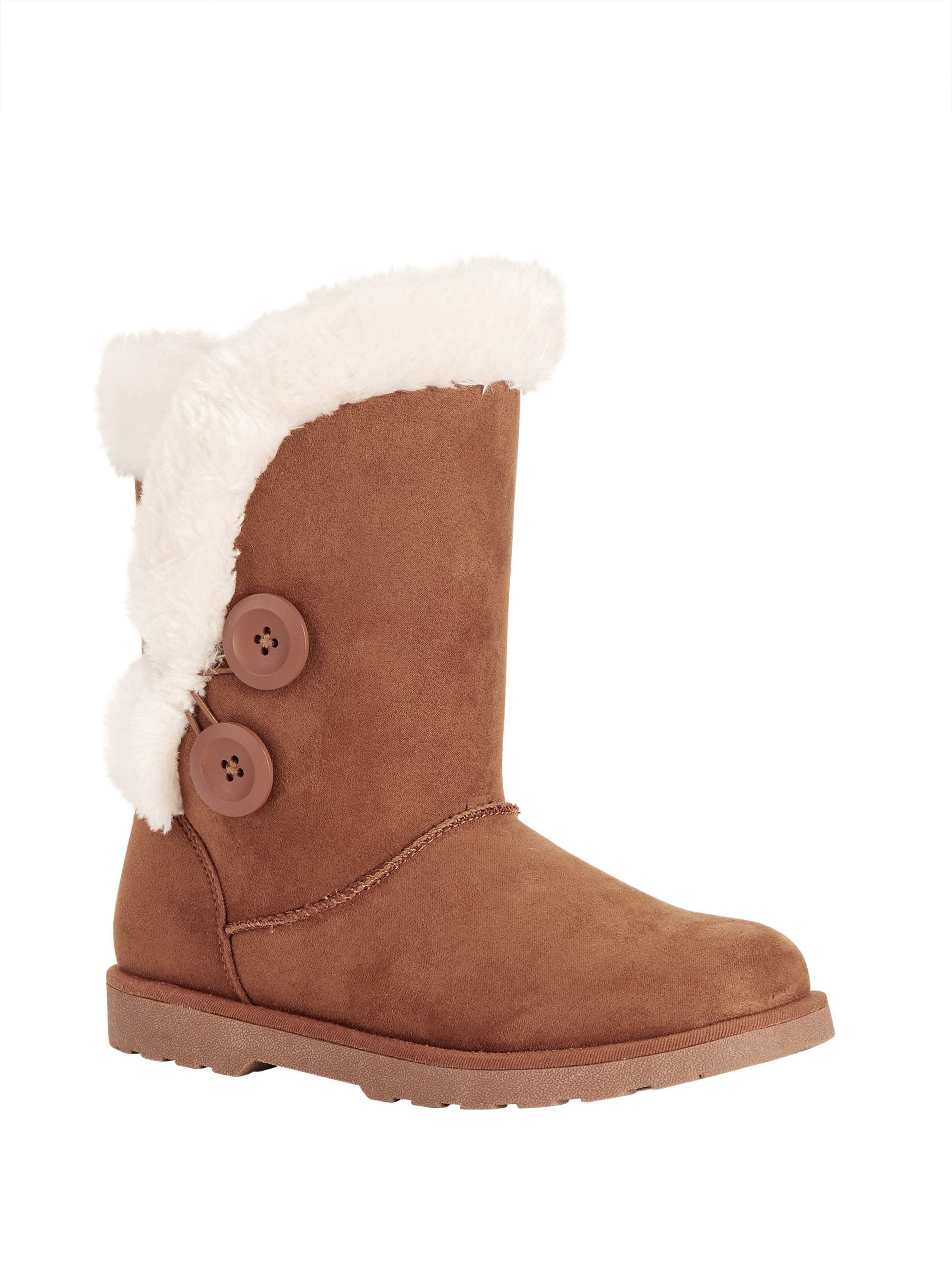 Calistoga Vegan Suede Faux Fur Mid Calf Boot (Women's) | Walmart (US)