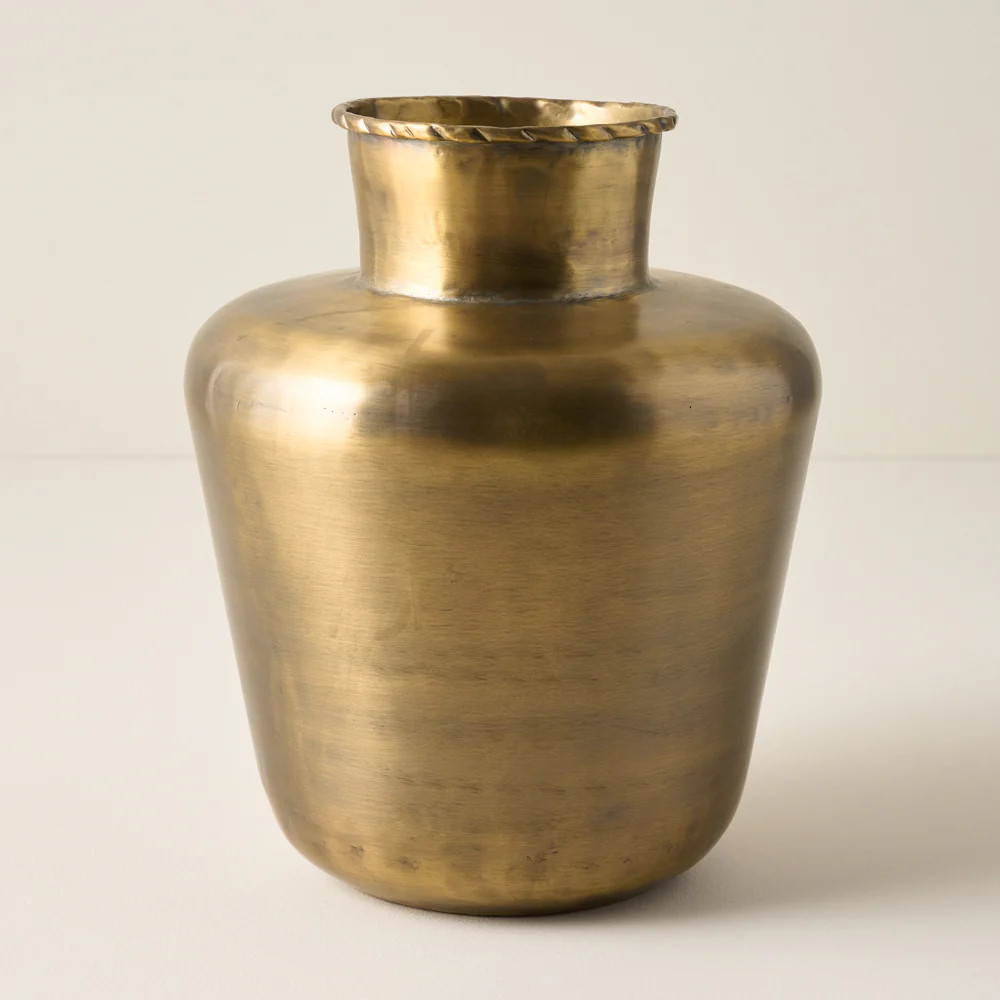 Antiqued Brass Banks Vase | Magnolia