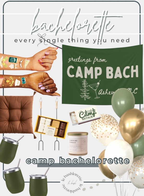Bachelorette Party: Camp Bachelorette Theme
🏕️👰🏼‍♀️✨🌱🔥🚣🏽‍♀️

#LTKWedding #LTKStyleTip #LTKParties