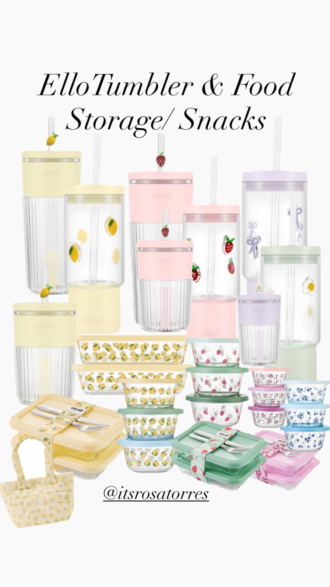 New Ello Ava Glass Straw Tumbler & food storage or snack containers @Target 
So cute and details loving them all. Love a glass container. 

#ello #elloava #ellocontainer #ellotumbler #target #targetfinds #glasstumbler #glassfoodcontainer #glasssnackcontainer 

#LTKSeasonal #LTKmorningroutine #LTKfoodie