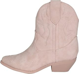 Soda Women Cowgirl Cowboy Western Stitched Ankle Boots Pointed Toe Short Booties Rigging-S (Wide ... | Amazon (US)