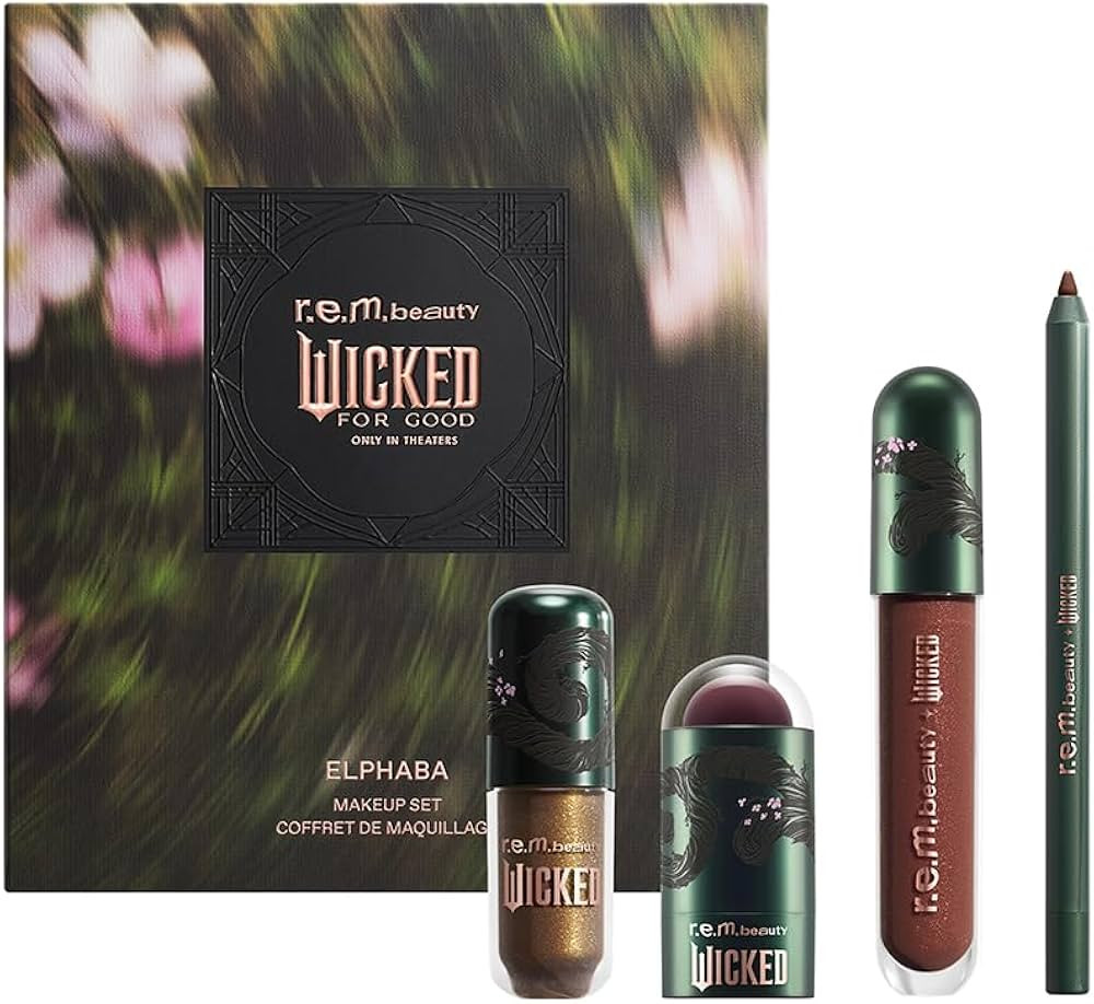 r.e.m. beauty Wicked: For Good | Makeup Set | Waterpoof Eye Shadow, All Over Glow Stick, Creamy L... | Amazon (US)
