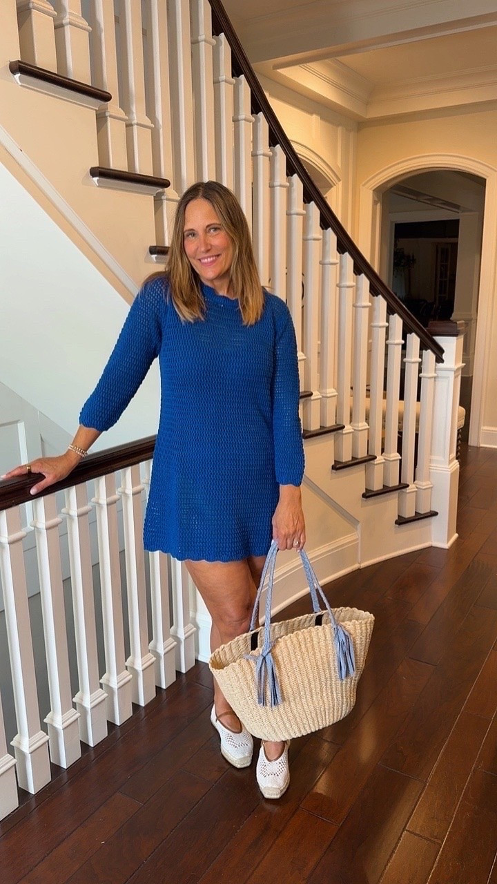 This cobalt blue beach cover up is a head turner! It matches my one piece bathing suit perfectly that you probably don’t even know I have it on underneath the cover up! Grabbed my tote to fit all my beach essentials in it! Ready for some fun in sun ☀️

#LTKMidsize #LTKOver40 #LTKSwim