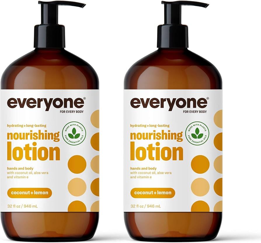 Everyone Nourishing Hand and Body Lotion, 32 Ounce (Pack of 2), Coconut and Lemon, Plant-Based Lo... | Amazon (US)
