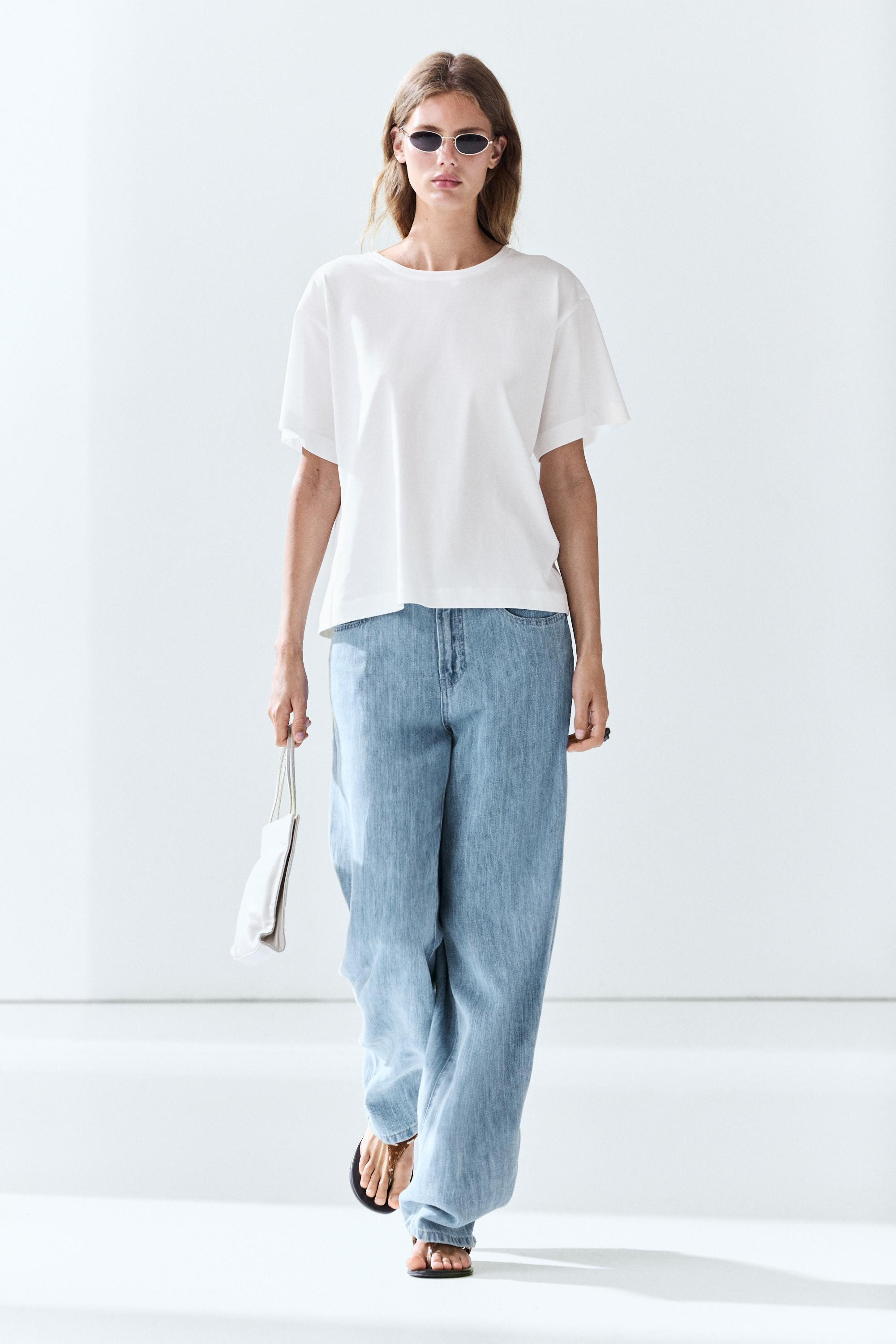 100% cotton short sleeve T-shirt | Massimo Dutti US