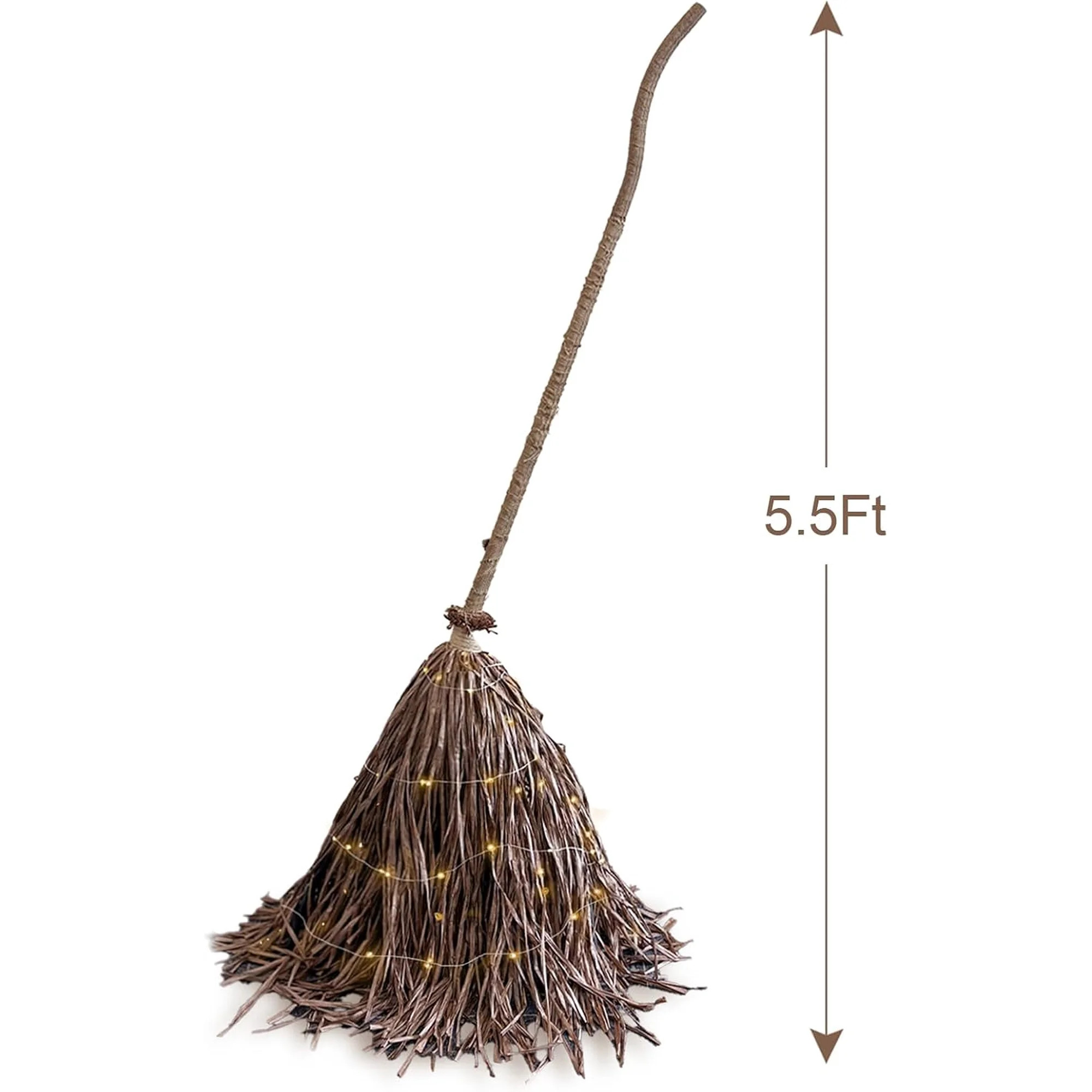 Halloween Decorations - Fall Decor for Home - 5.5 Ft Giant Light-Up Witches Broom - Rustic Farmho... | Walmart (US)