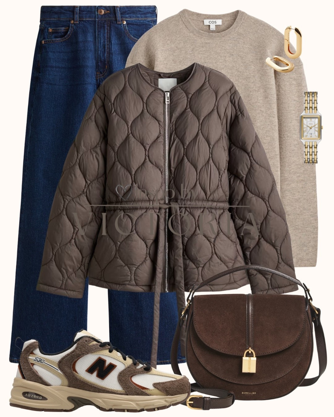 Friday fit, but make it cozy + polished 🤎 
Quilted layers, classic denim, and comfy sneakers—easy pieces I’ll wear on repeat all season. 
#FridayFit #LTKStyle #CasualChic #WeekendReady

#LTKootd #LTKFindsUnder50 #LTKSeasonal