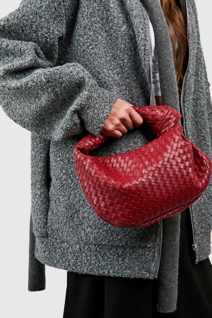 Woven Knot Handle Grab Bag | boohoo (US & Canada)