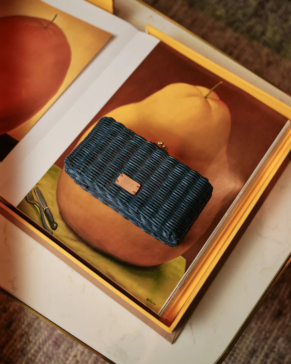 Pepper Wicker Clutch - Off White | Frances Valentine