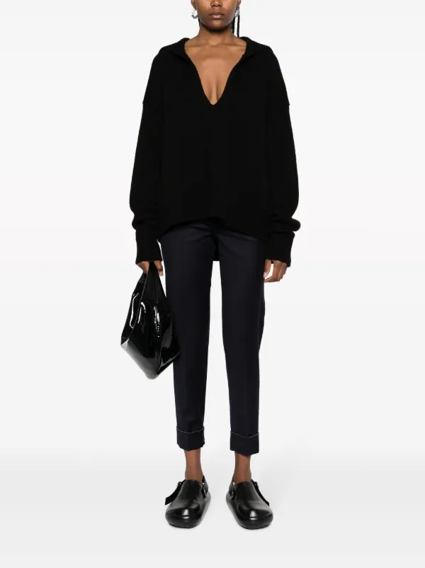 Fabiana Filippi turn-up Hem Tapered Trousers | Blue | FARFETCH | Farfetch Global
