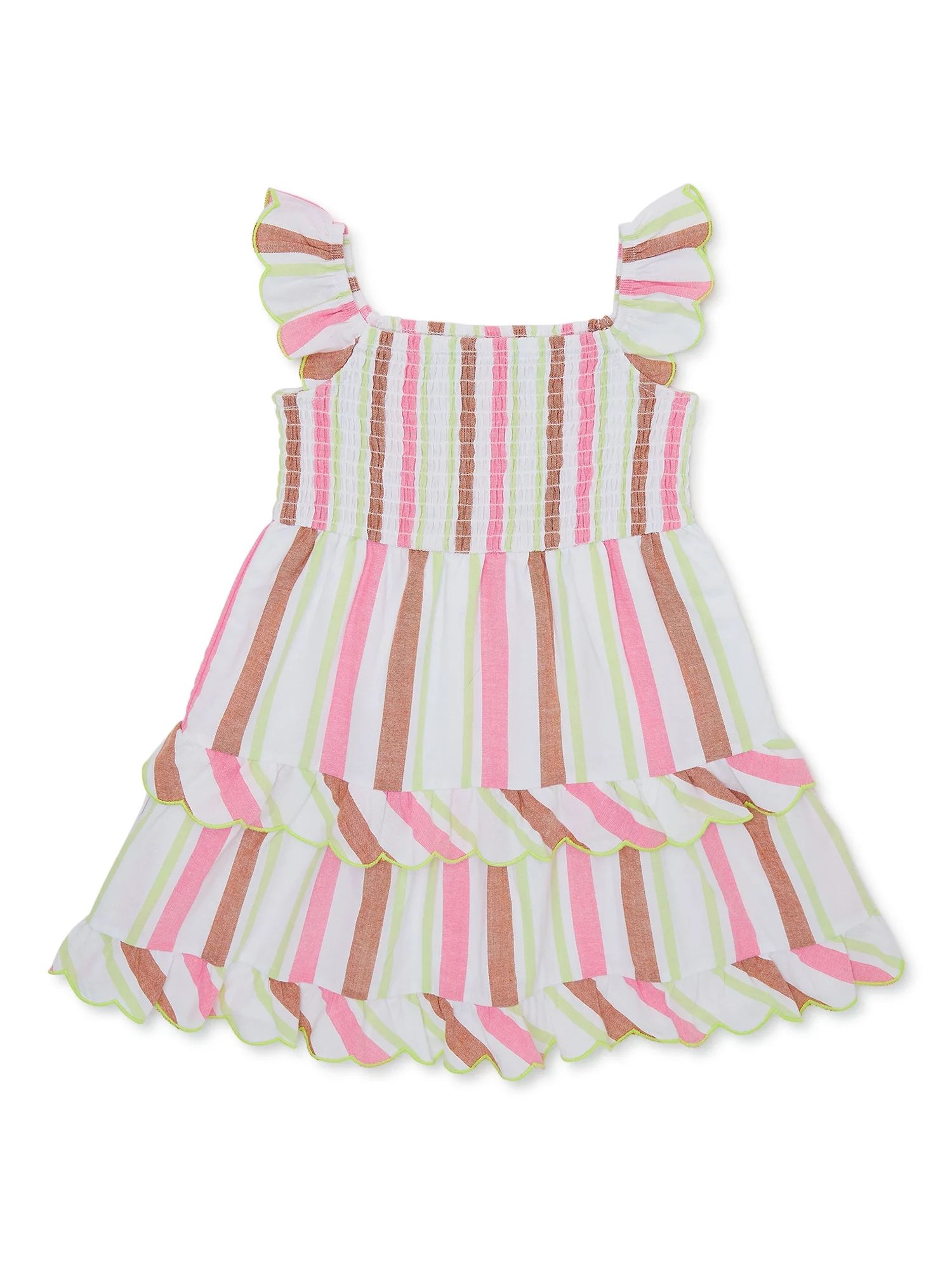 Wonder Nation Baby and Toddler Girl Smocked Sun Dress, Sizes 12M-5T | Walmart (US)