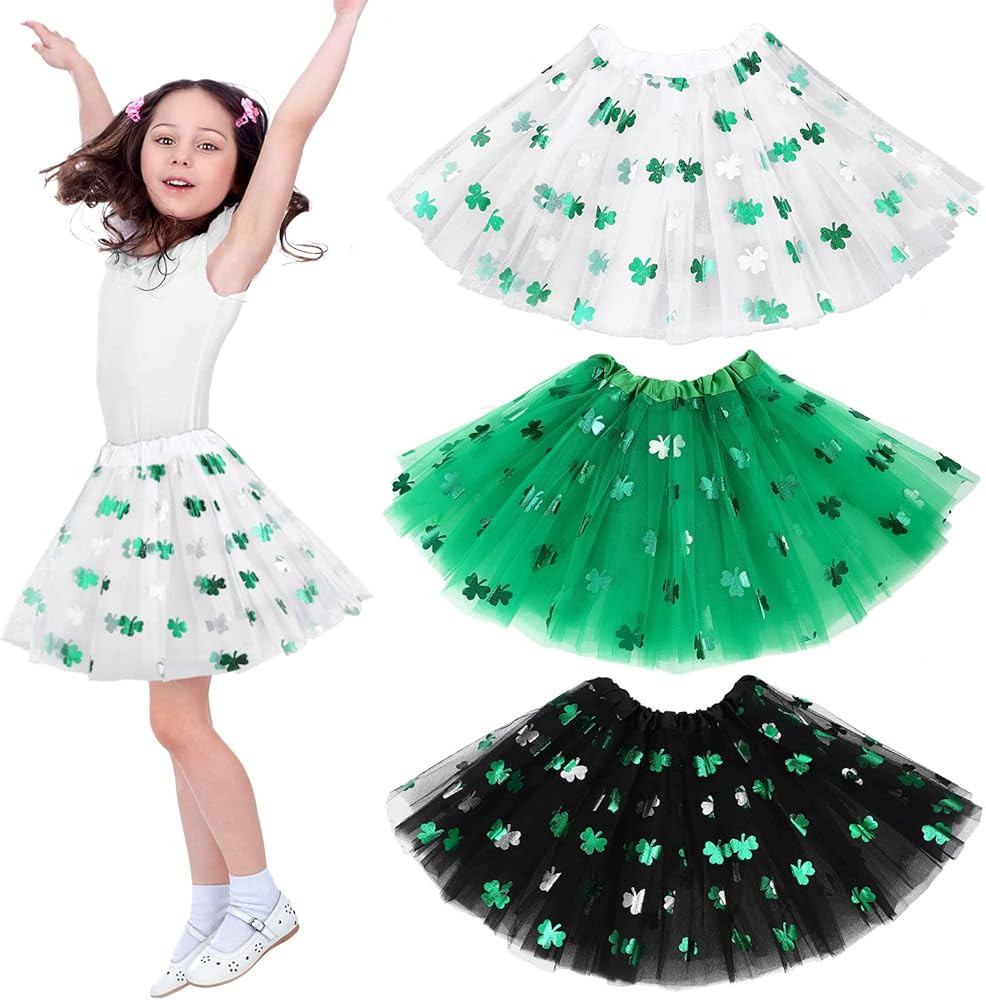 Mumufy 3 Pieces St. Patrick's Day Tutu Skirt for Women Teen Girls Lightweight Green Tutu St Patri... | Amazon (US)