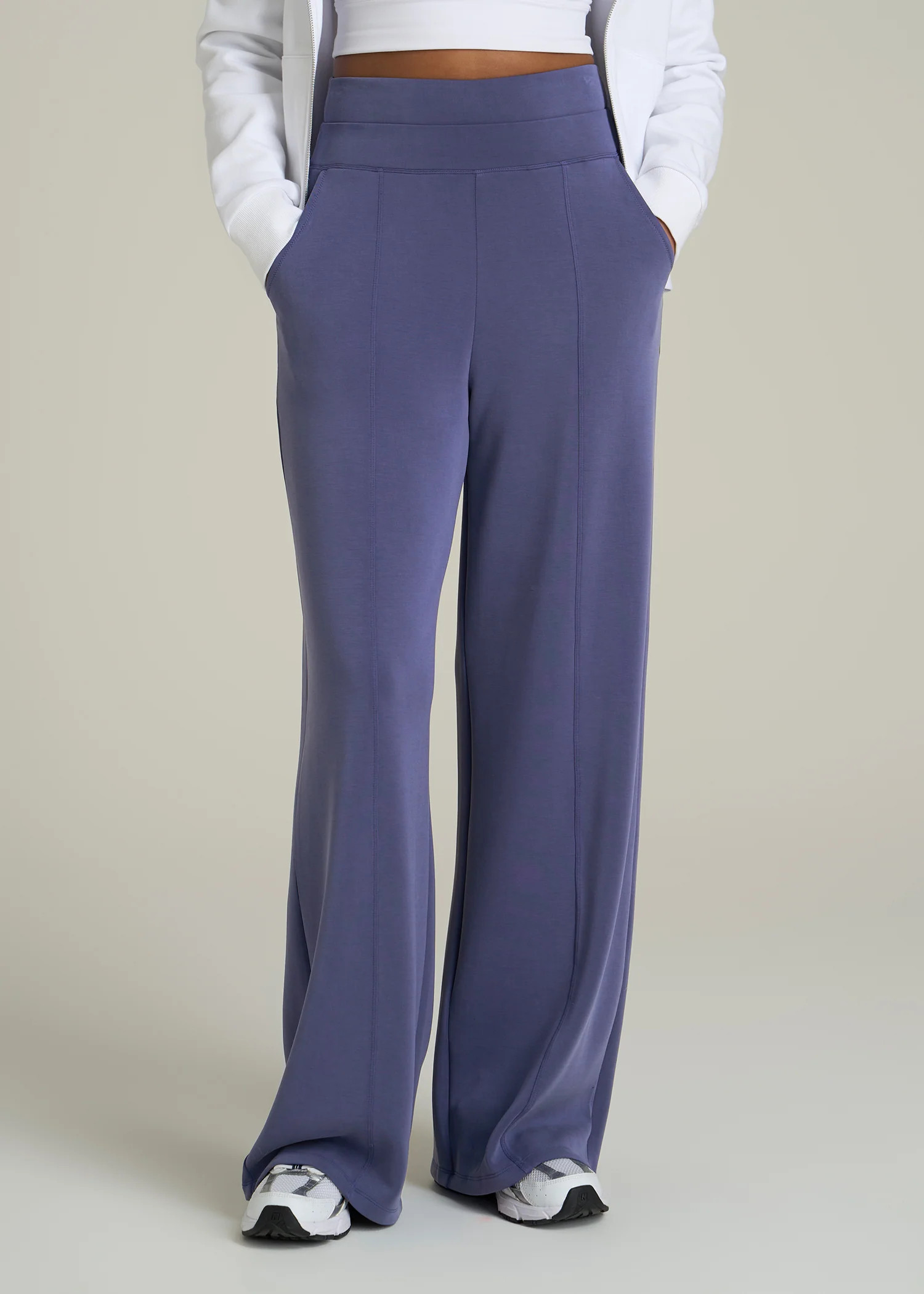 Soft Motion Wide Leg Ultra High Rise Pant for Tall Women in Future Dusk | American Tall