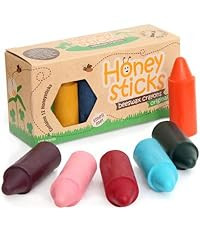 Honeysticks 100% Pure Beeswax Crayons (12 Pack) - Non Toxic Crayons, Safe for Babies and Toddlers... | Amazon (US)