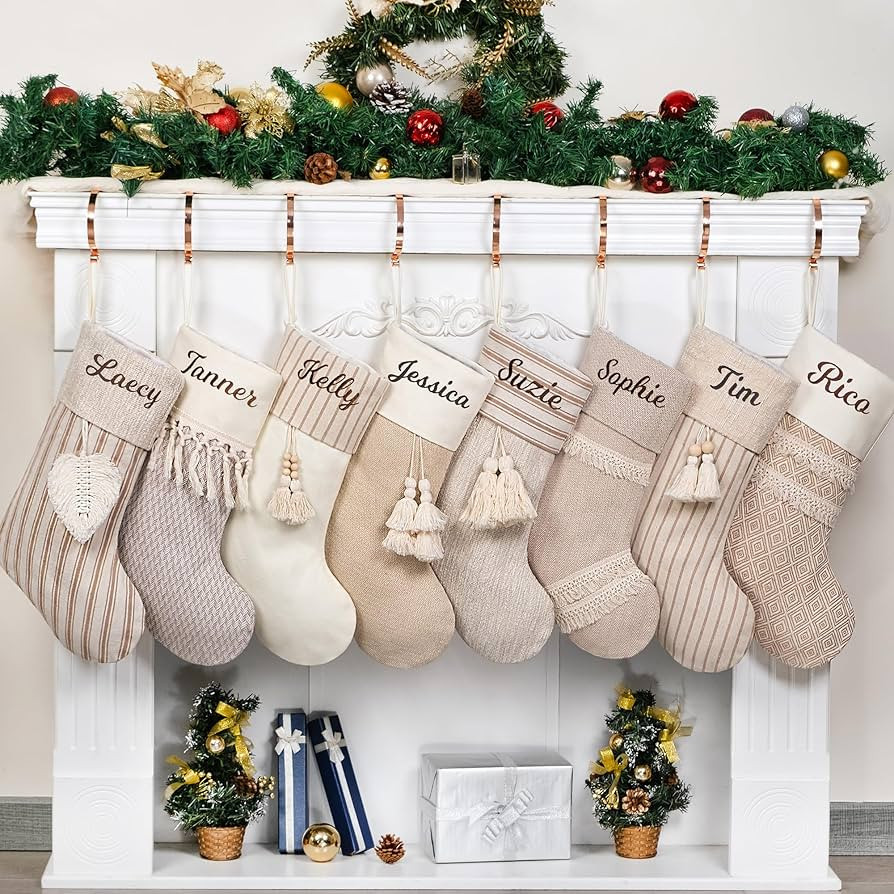 GEX Personalized Christmas Stockings Custom Name with Names Embroidered 20 Inch Large for Family ... | Amazon (US)