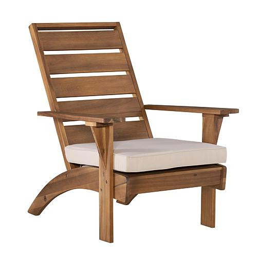 Linon Bea Outdoor Chair With Seat Cushion - Brown | HSN