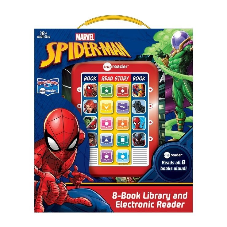 Pi Kids Marvel Spider-Man Electronic Me Reader and 8-Book Library Boxed Set | Target