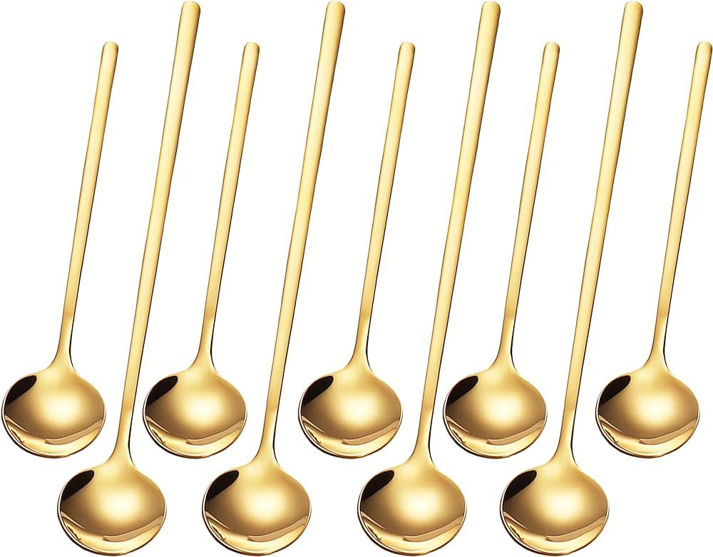 9 PCS Coffee Spoons Espresso Teaspoon, PBIEHSR Stainless Steel Tea Spoon Two Different Lengths De... | Amazon (US)