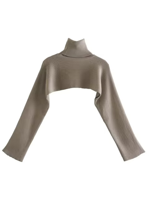 Suéter feminino manga longa gola alta, pulôver feminino folgado design chique sw991 _   - AliEx... | Aliexpress BR (BR)