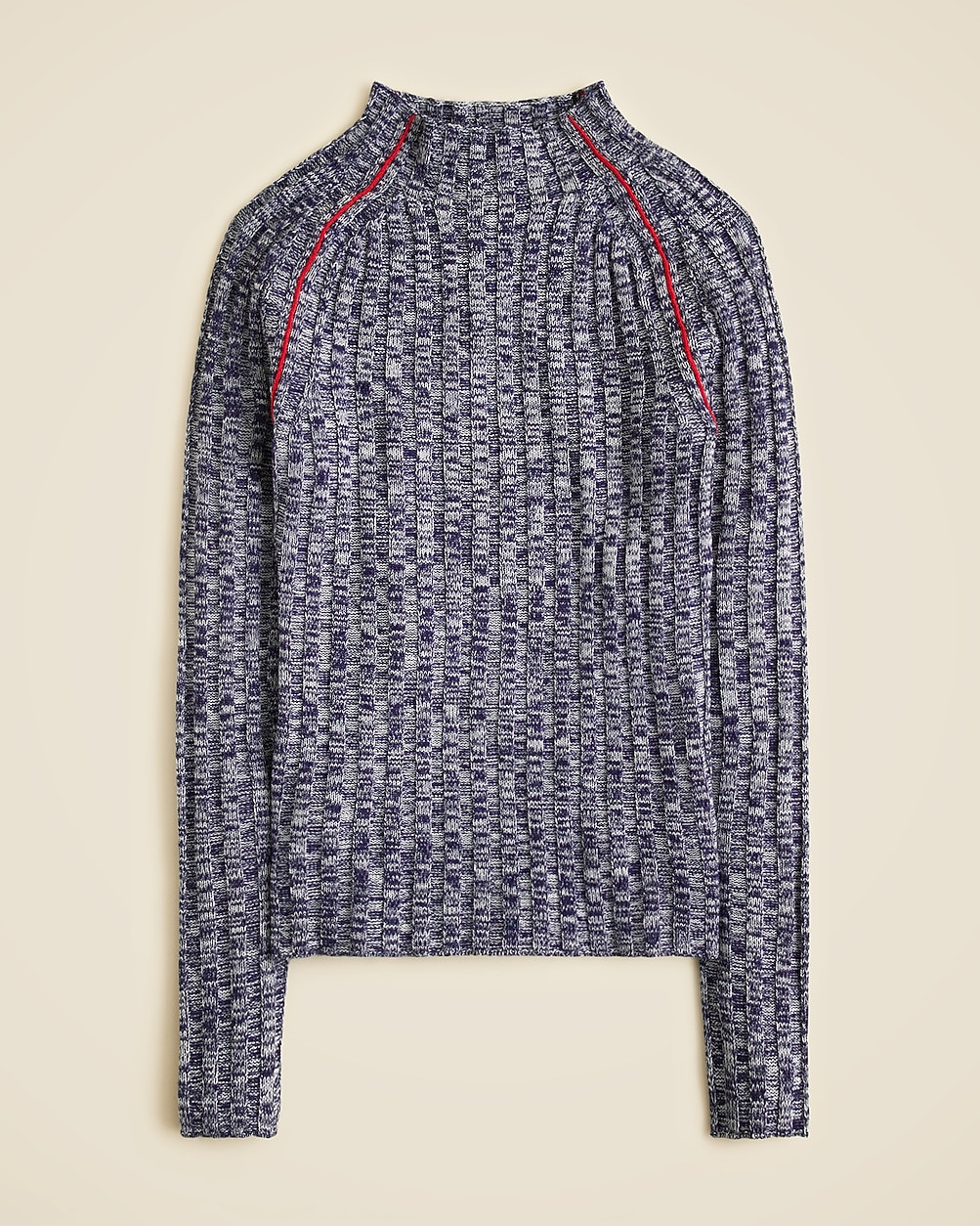 Wide-rib mockneck sweater in marled merino wool | J. Crew US