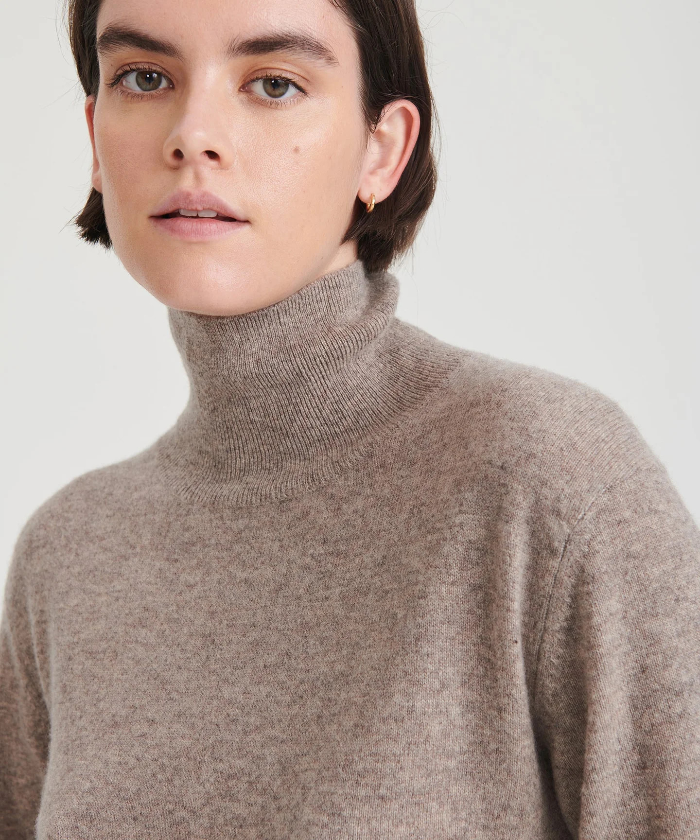 Signature Cashmere Turtleneck Dress with Slits | NAADAM
