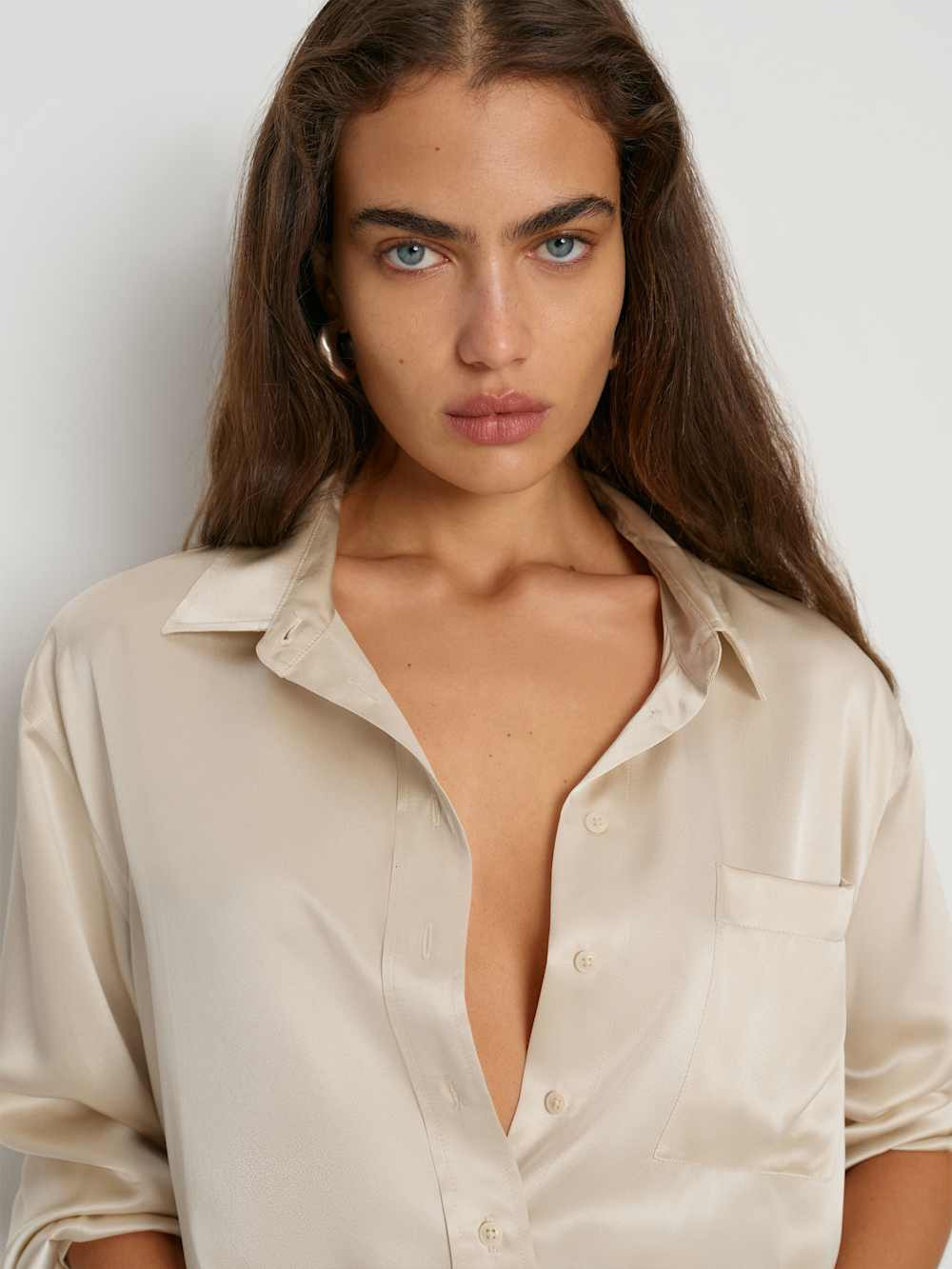 Eli Oversized Silk Shirt | Reformation (Global)