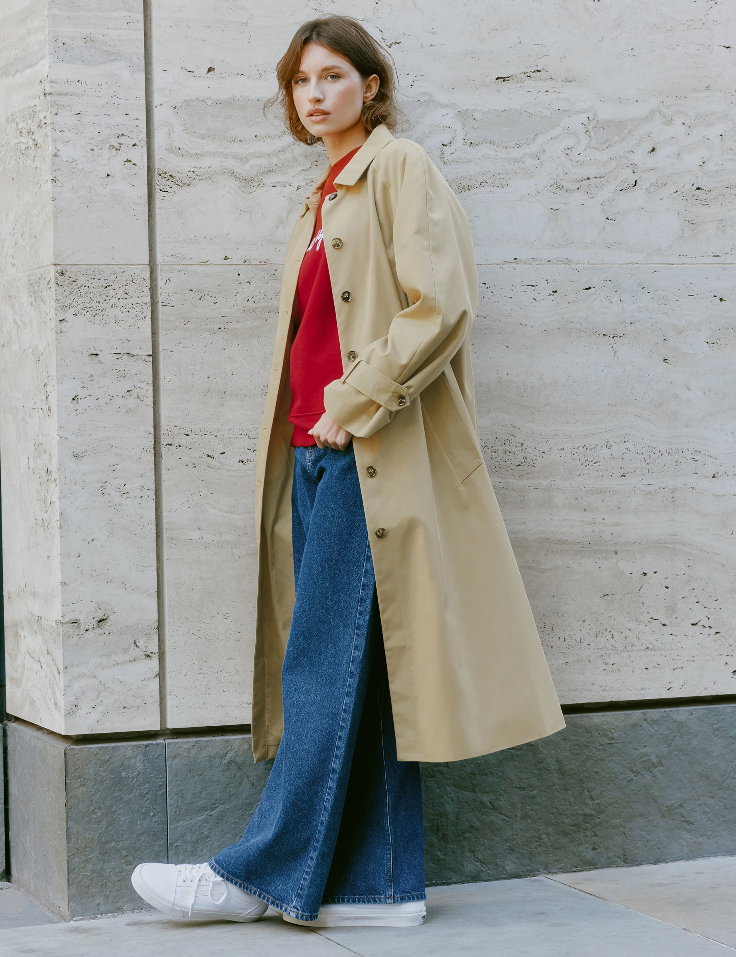 Cotton Rich Single Breasted Trench Coat | Marks & Spencer (UK)