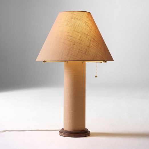 Pierce & Ward Linen Table Lamp (25") | West Elm (US)