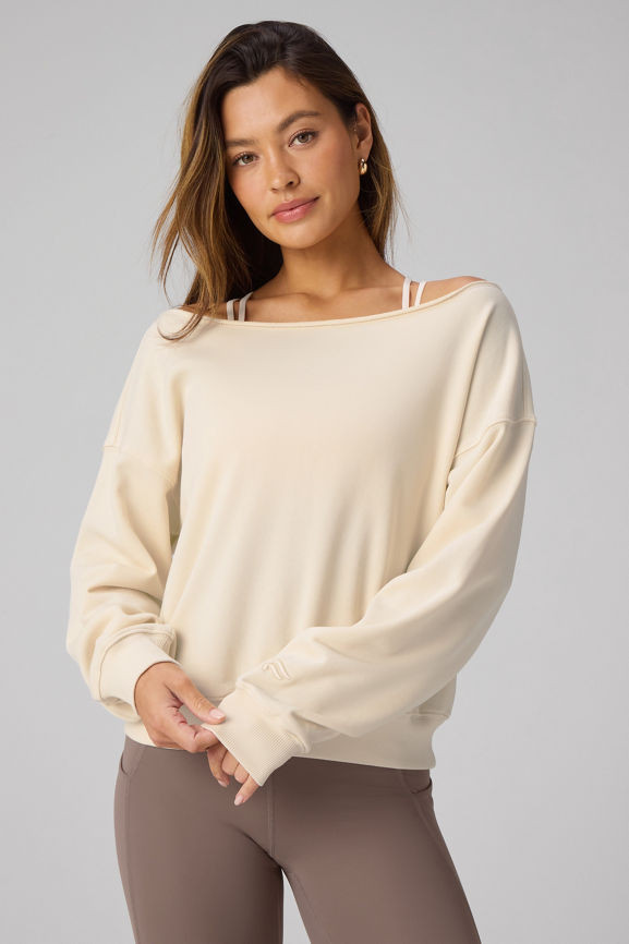 Year Round Terry Off Shoulder Sweatshirt | Fabletics