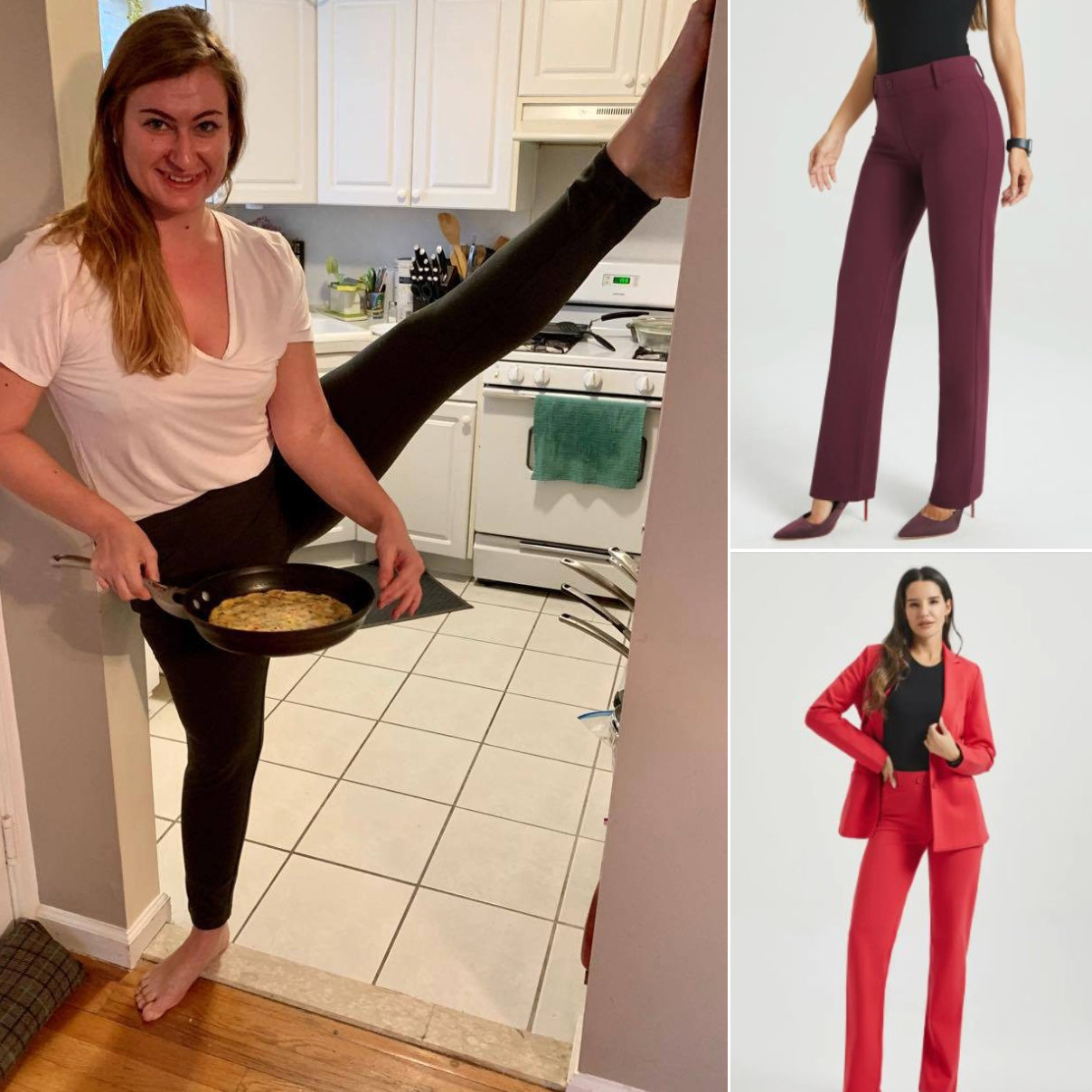 Back when I thought I needed to do something outrageous to get attention online 😂
Now? I just want to feel good in what I’m wearing.
No pressure. No performance.
These ✨Betabrand pants✨ have quietly stayed in my closet through all those phases.
They’ve always been that magical in-between piece: polished enough to work in, comfortable enough to cook in, stretchy enough for a yoga class.
Some things don’t need reinvention. 
They just need restocking ✅ 

 #LTKdayinmylife #LTKselfcare #LTKWorkwear