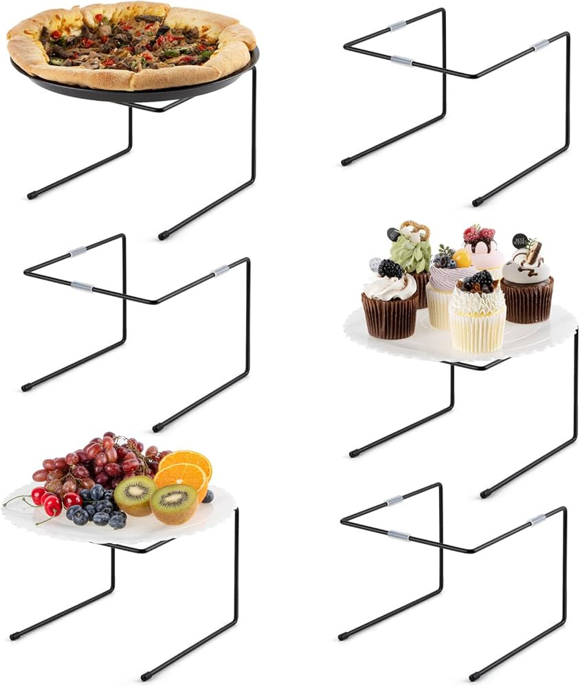 PUERSI 6 PCS Pizza Stand Holder, Metal Pizza Stands for Party Serving | Amazon (US)