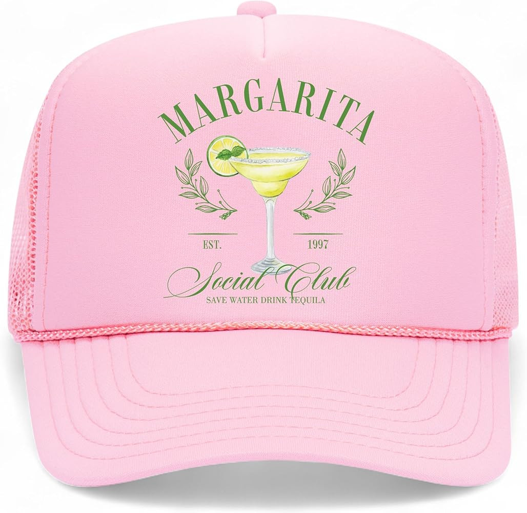 Margarita Social Club Trucker Hat | Margs Tequila Drinking Funny Cute Drinks | Premium Mesh Foam ... | Amazon (US)