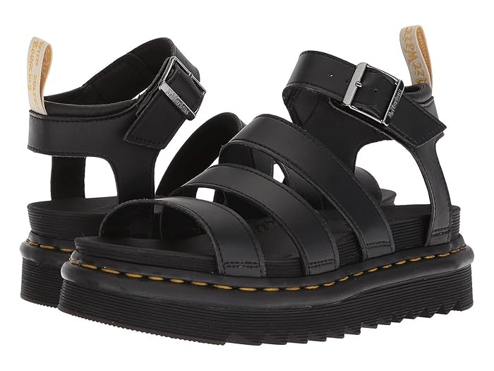 Dr. Martens Vegan Blaire (Black Felix Rub Off/Black Soft PU) Women's Sandals | Zappos