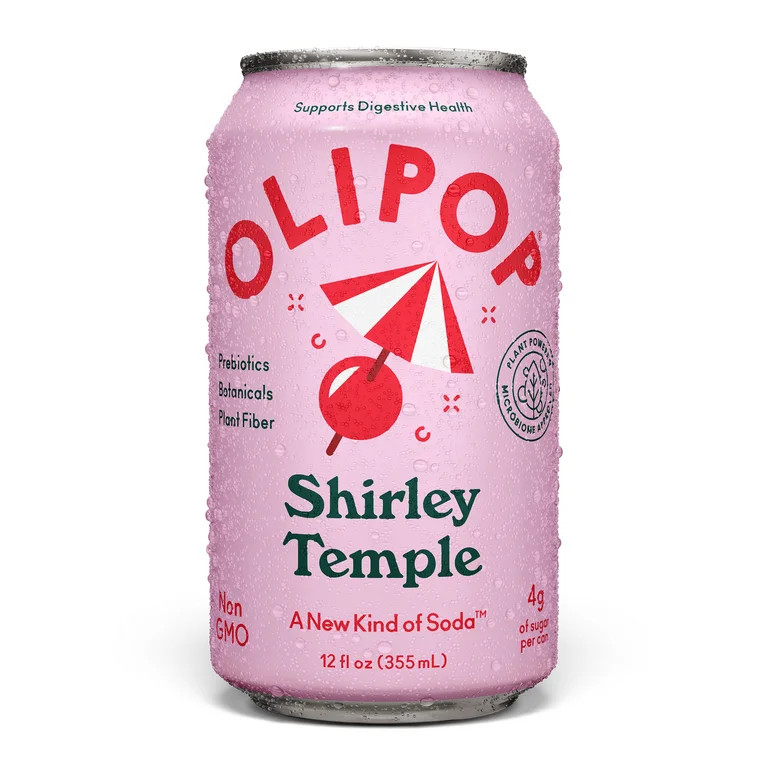OLIPOP Prebiotic Soda, Shirley Temple, 12 fl oz Can, Pantry Packs | Walmart (US)