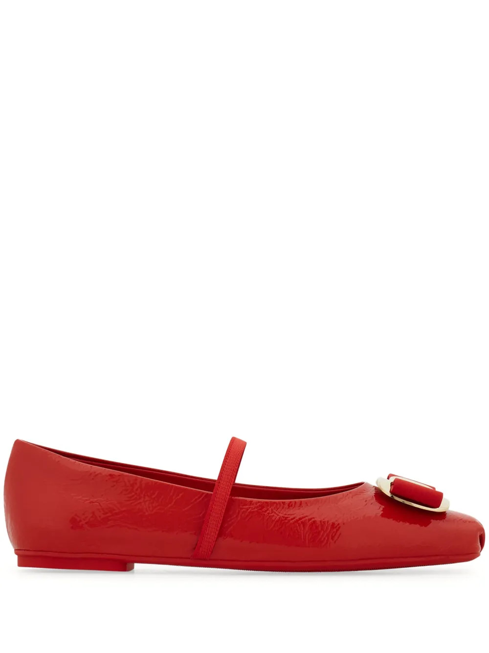 Ferragamo New Vara Ballet Flats | Red | FARFETCH AU | Farfetch Global