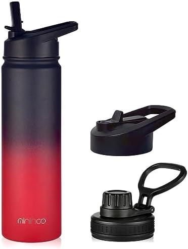 24 oz Insulated Water Bottle with Straw Lid, Stainless Steel Double Wall Vacuum, Leak Proof, BPA ... | Amazon (US)