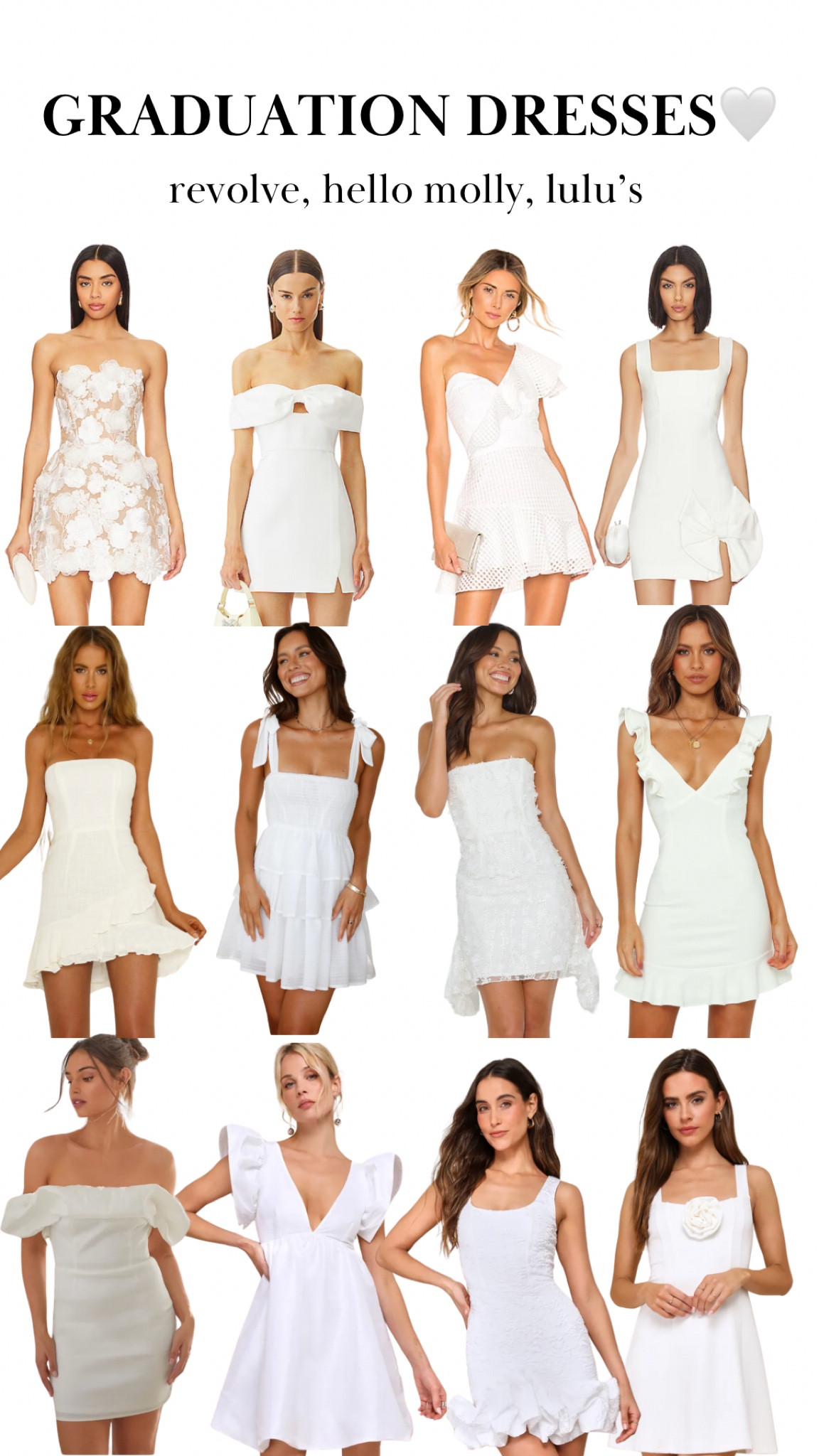GRADUATION DRESSES 🤍🤍🤍

#LTKSeasonal #LTKparties #LTKU
