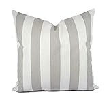 Grey Striped Pillow Cover - Warm Grey Stripe Pillow Cover - Modern Pillow Cover - Custom Pillow Sham | Amazon (US)