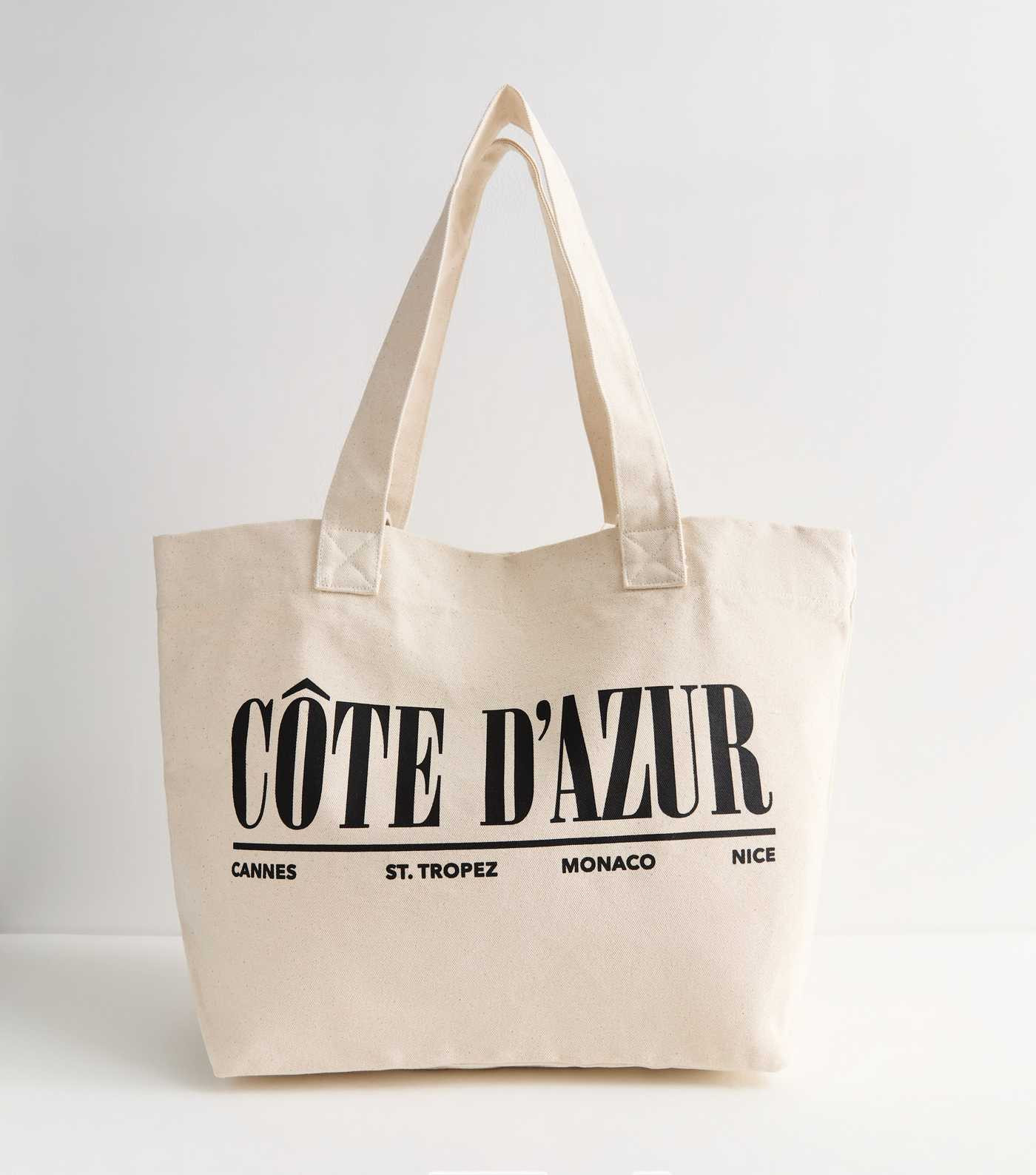 Stone Côte d'Azur Large Tote Bag  | New Look | New Look (UK)