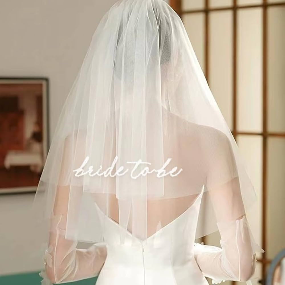 Bride To Be Embroidered Veil for Bride Bachelorette Veils with Comb for Bachelorette Party White ... | Amazon (CA)