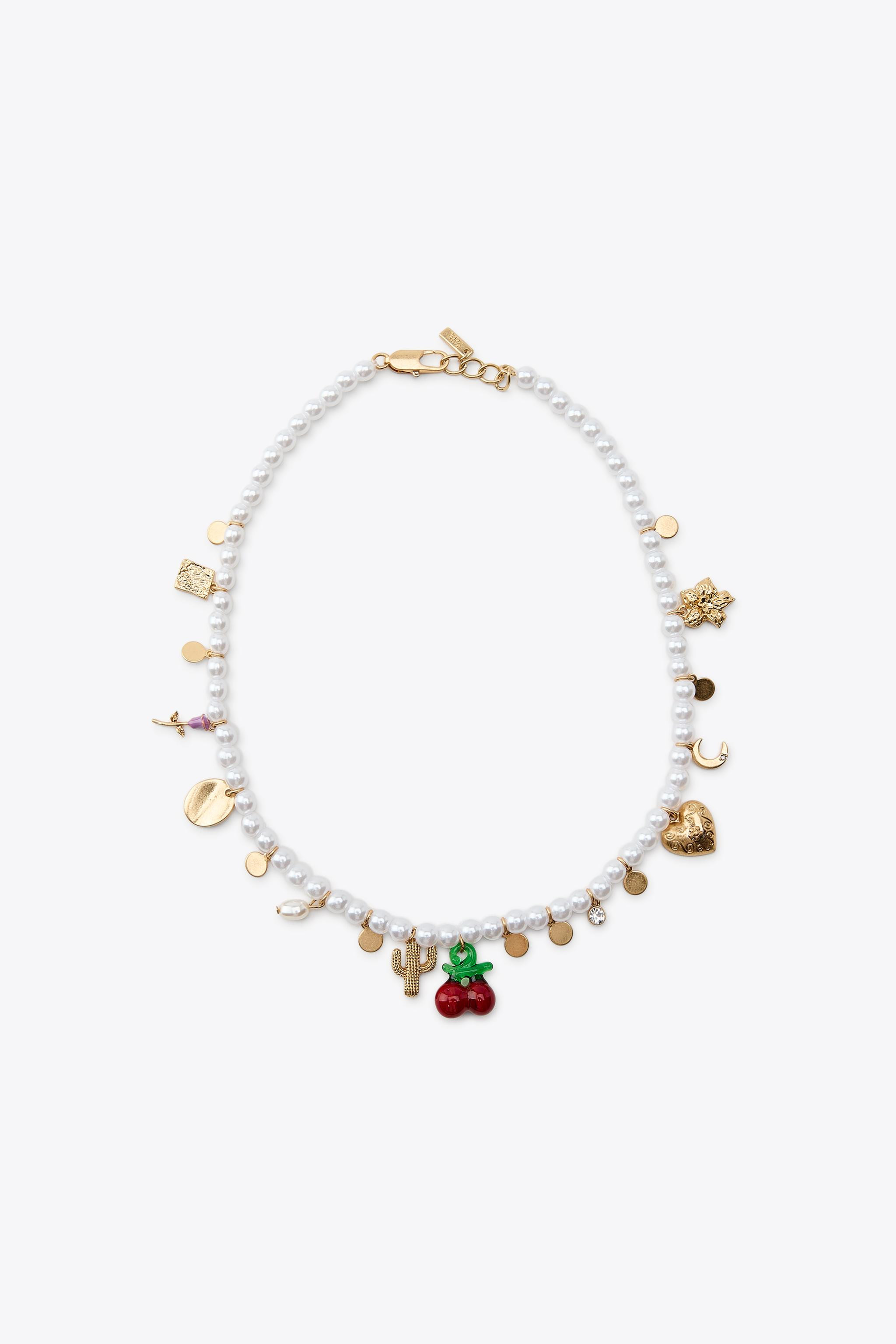 PACK OF 2 CHARM AND PEARL NECKLACES | Zara US