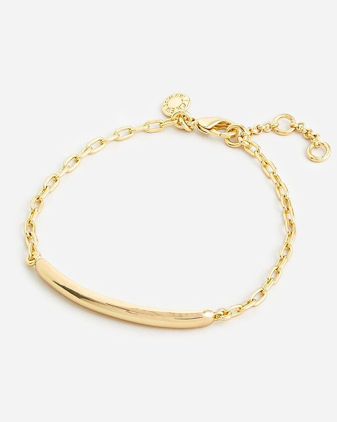 Dainty gold-plated ID bracelet | J.Crew US