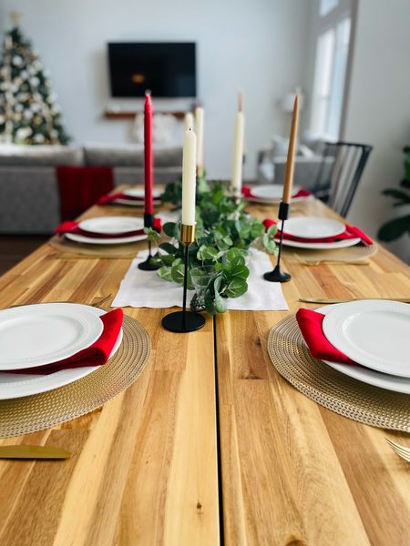 Get ready for Christmas dinner with an easy tablescape! 

#christmastablescape

#LTKSeasonal #LTKHoliday #LTKhome
