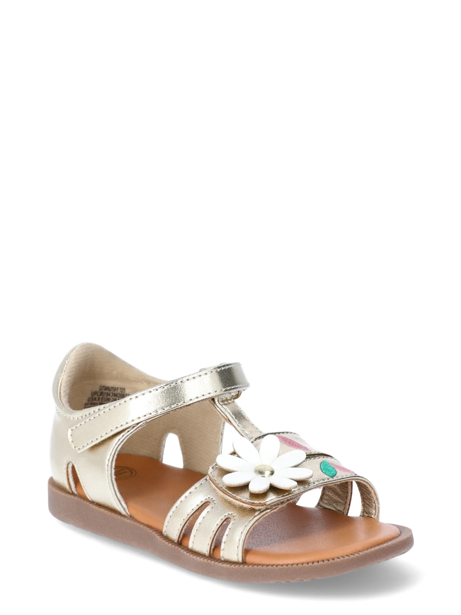 Wonder Nation Baby & Toddler Girl Flower Sandals | Walmart (US)
